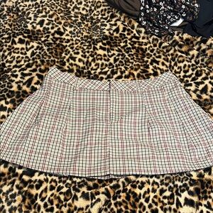 H&M Checkered Skater Skirt - Black and White